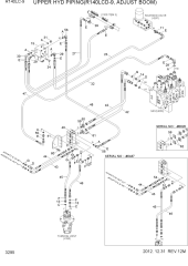 UPPER HYD PIPING(R140LCD-9, ADJUST BOOM)