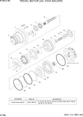 TRAVEL MOTOR (2/2, HIGH WALKER)