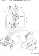 PILOT HYD PIPING(CONTROL 1, #0017-)