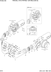 TRAVEL HYD PIPING 1(R140LCD-9A)