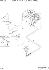 UPPER HYD PIPING 2(ADJUST BOOM)