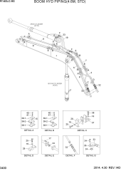 BOOM HYD PIPING(4.6M, STD)
