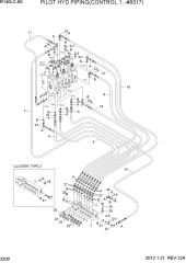 PILOT HYD PIPING(CONTROL 1, -#0017)