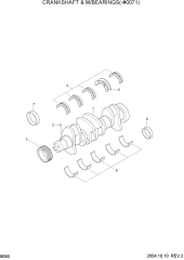 CRANKSHAFT & M/BEARINGS(-#0071)