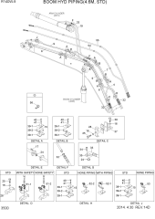 BOOM HYD PIPING(4.6M, STD)