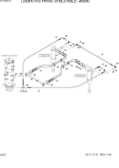 LOWER HYD PIPING 1(F/BLD R/BLD, -#0309)