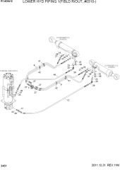 LOWER HYD PIPING 1(F/BLD R/OUT, #0310-)