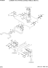LOWER HYD PIPING 2(F/BLD R/BLD, #0310-)