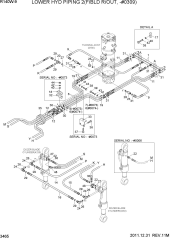 LOWER HYD PIPING 2(F/BLD R/OUT, -#0309)