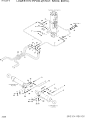 LOWER HYD PIPING 2(F/OUT, R/DOZ, #0310-)
