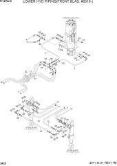 LOWER HYD PIPING(FRONT BLADE, #0310-)