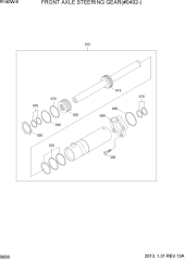 FRONT AXLE STEERING GEAR(#0492-)