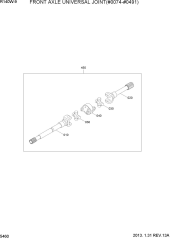 FRONT AXLE UNIVERSAL JOINT(#0074-#0491)