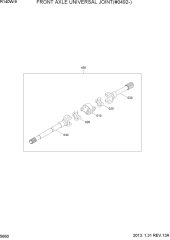 FRONT AXLE UNIVERSAL JOINT(#0492-)