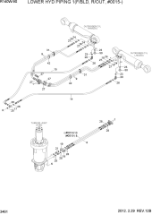 LOWER HYD PIPING 1(F/BLD, R/OUT, #0015-)