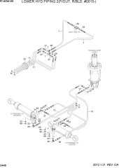 LOWER HYD PIPING 2(F/OUT, R/BLD, #0015-)