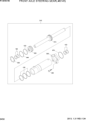 FRONT AXLE STEERING GEAR(-#0145)