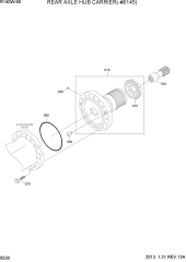 REAR AXLE HUB CARRIER(-#0145)