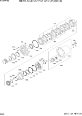 REAR AXLE OUTPUT GROUP(-#0145)