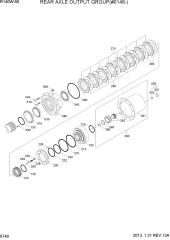 REAR AXLE OUTPUT GROUP(#0146-)
