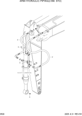 ARM HYD PIPING(2.6M, STD)