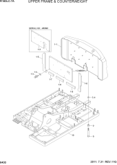 UPPER FRAME & COUNTERWEIGHT
