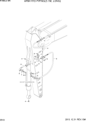 ARM HYD PIPING(3.1M, LONG)