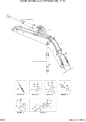BOOM HYD PIPING(5.1M, STD)