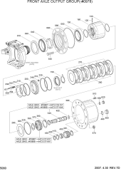 FRONT AXLE OUTPUT GROUP(-#0978)