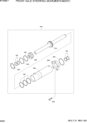 FRONT AXLE STEERING GEAR(#0979-#2837)