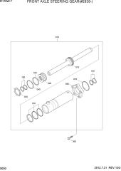 FRONT AXLE STEERING GEAR(#2838-)