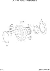 REAR AXLE HUB CARRIER(-#0978)