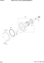 REAR AXLE HUB CARRIER(#2838-)