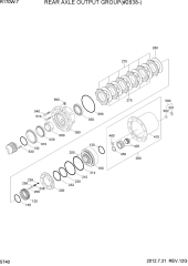 REAR AXLE OUTPUT GROUP(#2838-)
