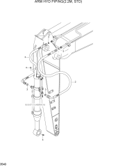 ARM HYD PIPING(2.2M, STD)