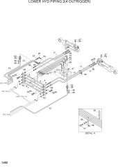 LOWER HYD PIPING 2(4 OUTRIGGER)