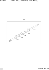 FRONT AXLE UNIVERSAL JOINT(#0412-)