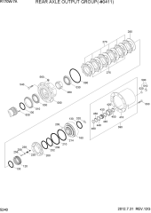 REAR AXLE OUTPUT GROUP(-#0411)