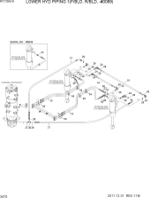 LOWER HYD PIPING 1(F/BLD, R/BLD, -#0089)