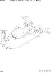 LOWER HYD PIPING 1(F/BLD, R/OUT, #0090-)