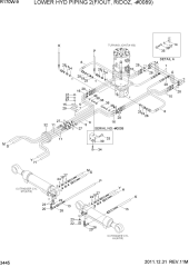LOWER HYD PIPING 2(F/OUT, R/DOZ, -#0089)