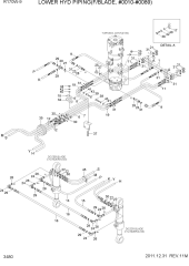 LOWER HYD PIPING(F/BLADE, #0010-#0089)