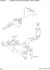 LOWER HYD PIPING 2(F/BLD, R/BLD, #0067-)
