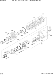 FRONT AXLE OUTPUT GROUP(-#0425)