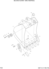 BUCKET(0.64M3 SAE HEAPED)