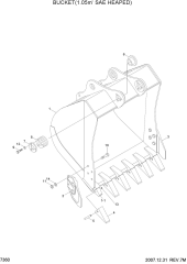 BUCKET(1.05M3 SAE HEAPED)