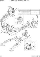 TRAVEL HYD PIPING(R180LCD-7, #0040-)