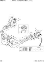 TRAVEL HYD PIPING(R180LC-7A)