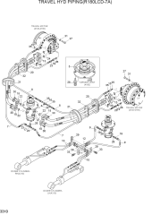 TRAVEL HYD PIPING(R180LCD-7A)