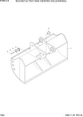 BUCKET(0.75M3 SAE HEAPED D/CLEANING)